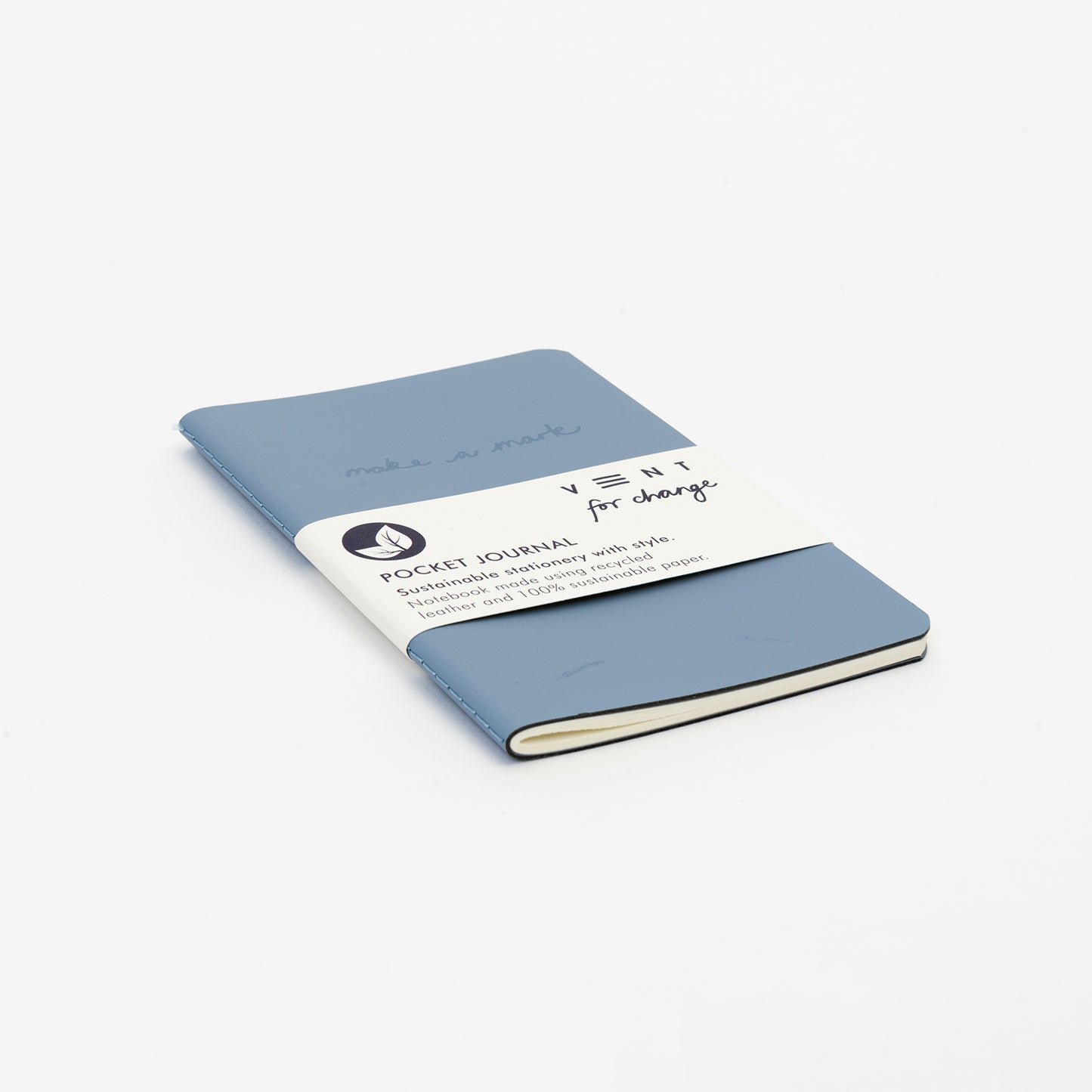 dusty blue leather journal