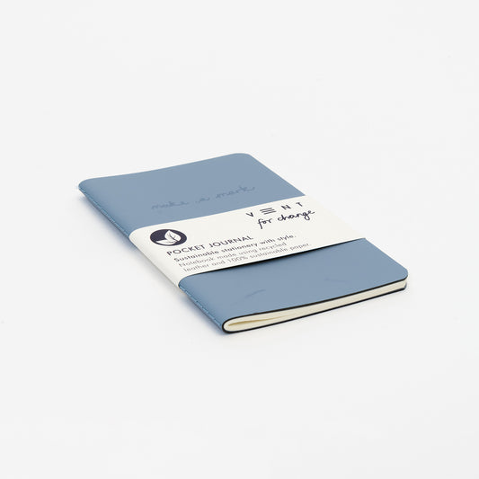 dusty blue leather journal