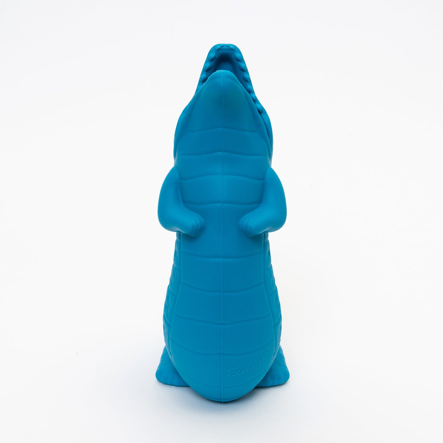 front shot of the blue crocodile jug