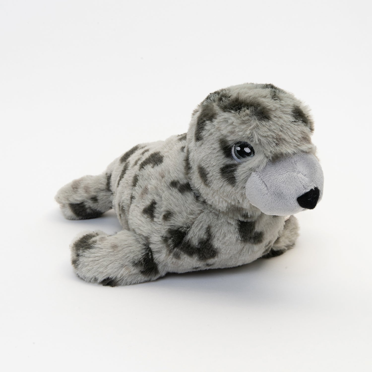 close light and dark grey spotted plush seal