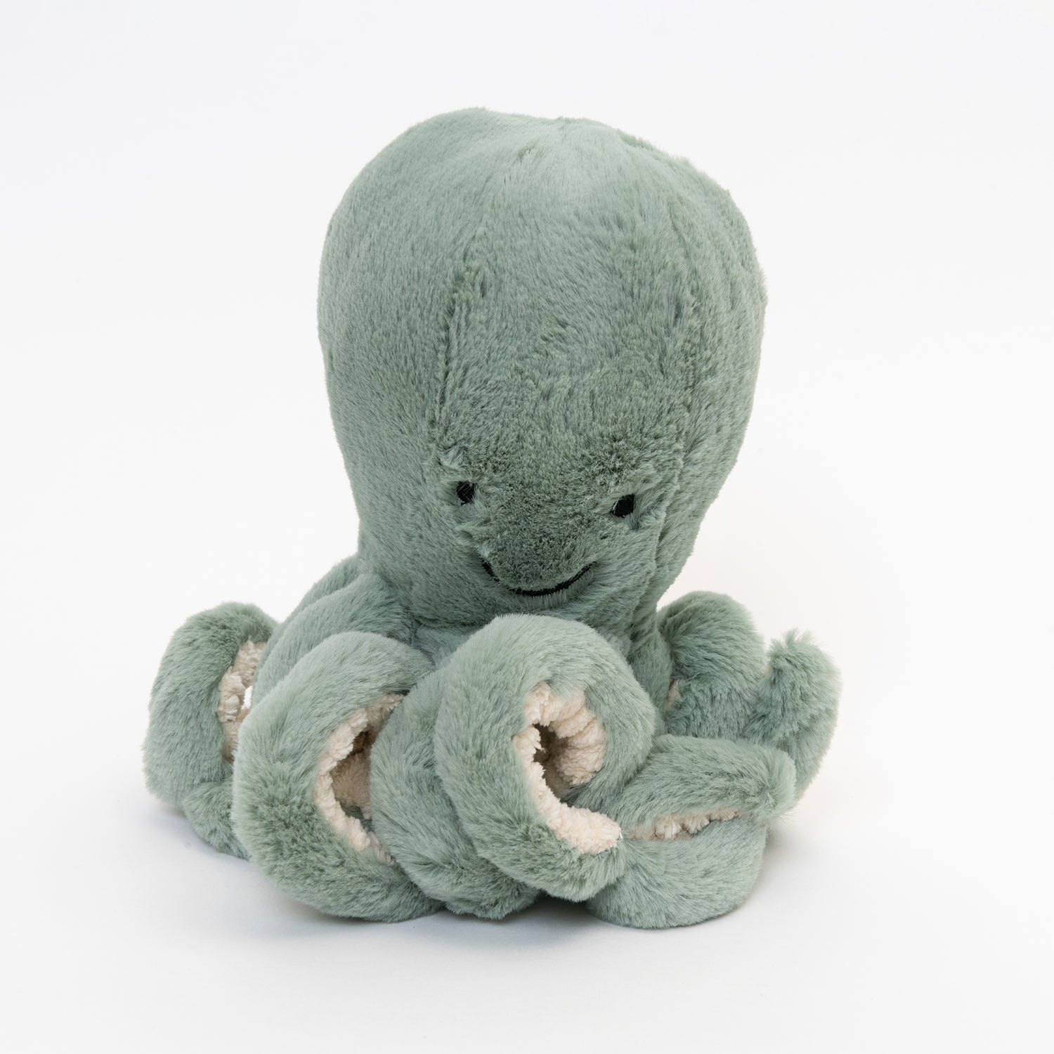 light green soft toy octopus with stretchy tentacles
