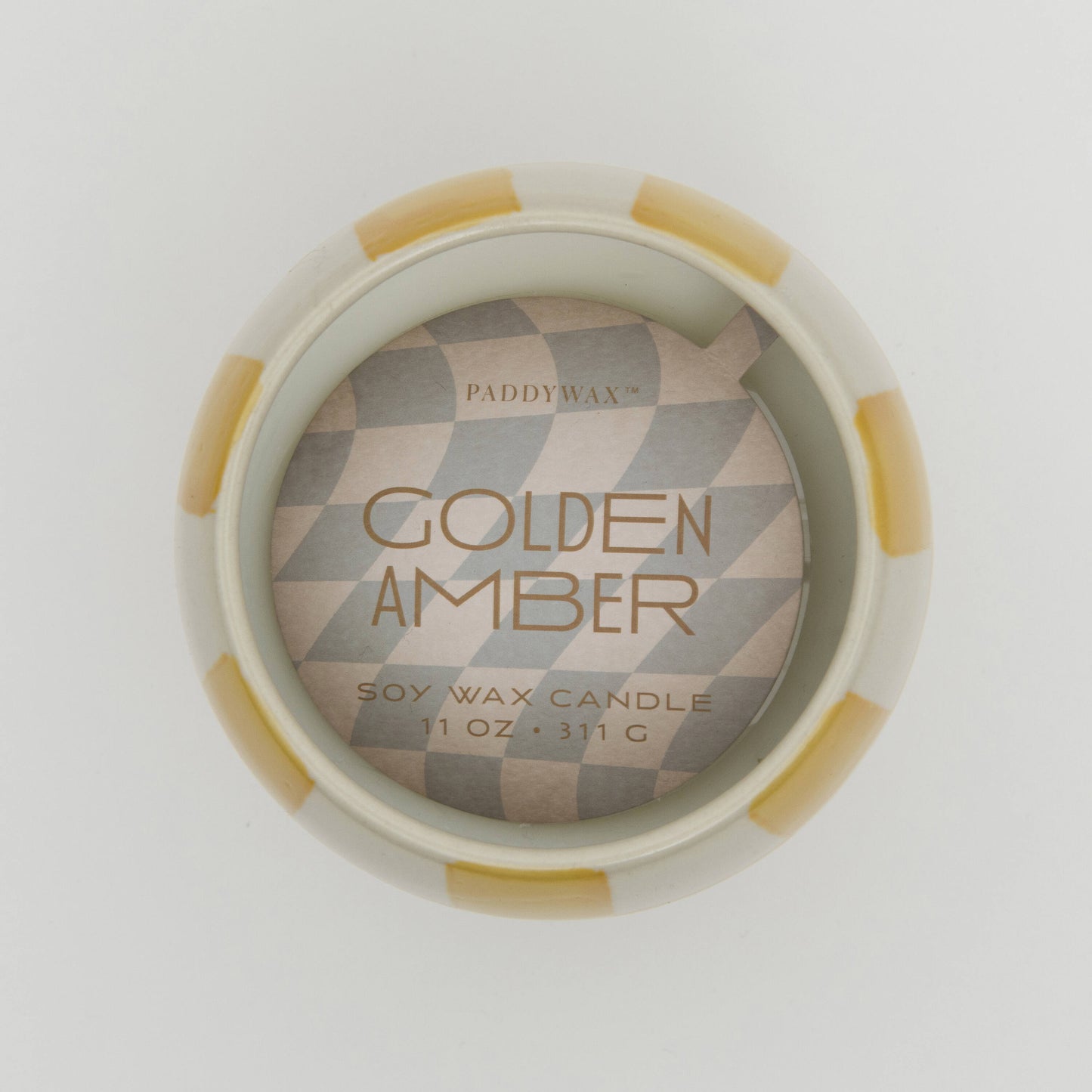 Shot from above showing the packaging