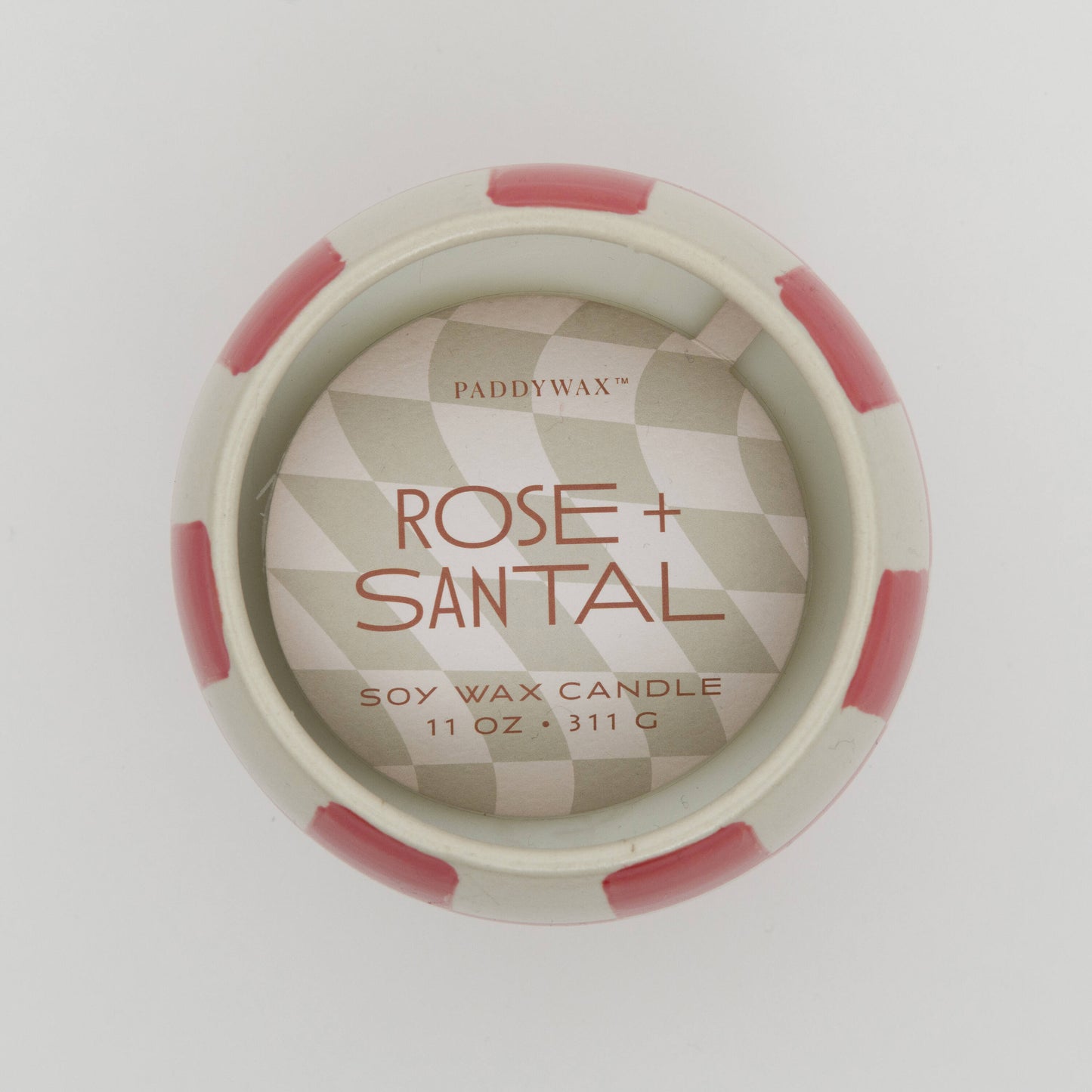 Shot of the candle from above looking down.