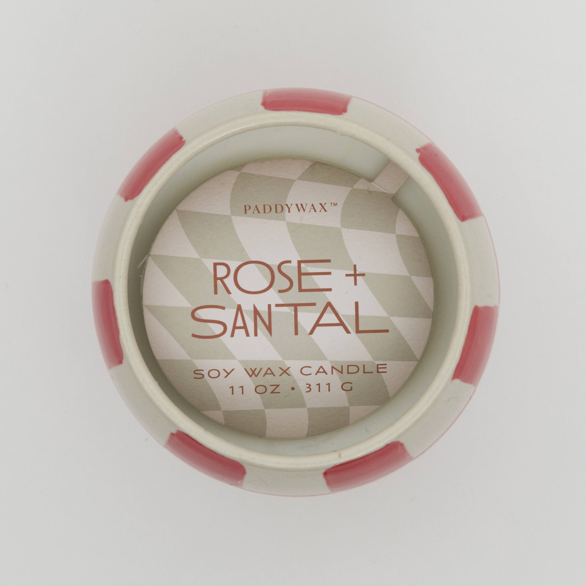 Shot of the candle from above looking down.