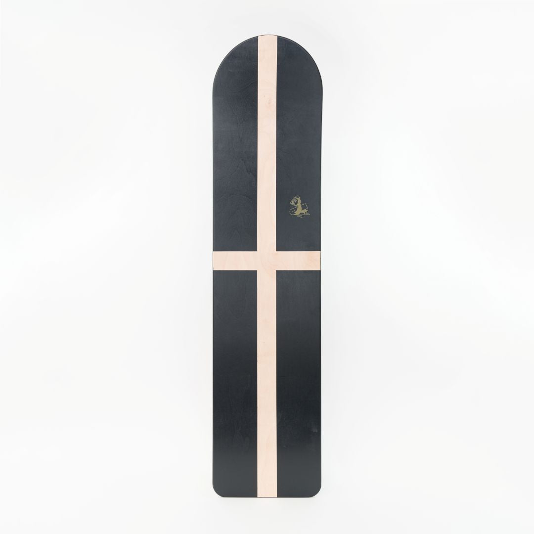 Black bellyboard with white cross, St Piran Cornwall Flag design