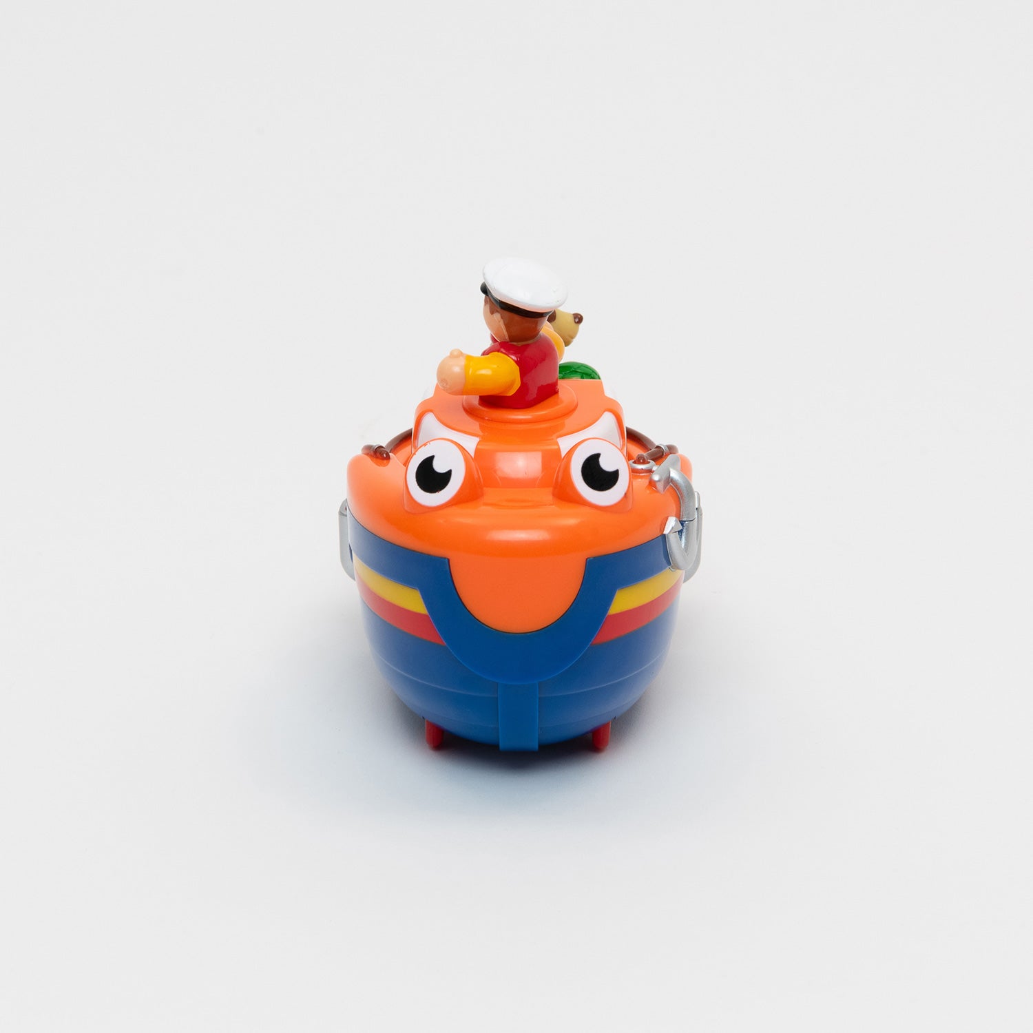 RNLI lifeboat bath toy with lifeboat man figurine.