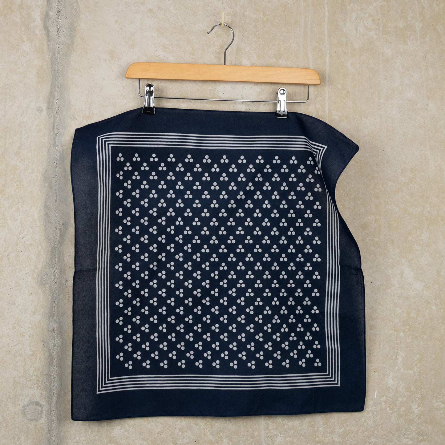 Blue spot square scarf