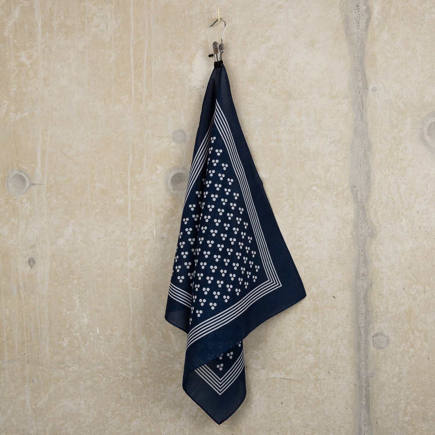 Blue spot square scarf