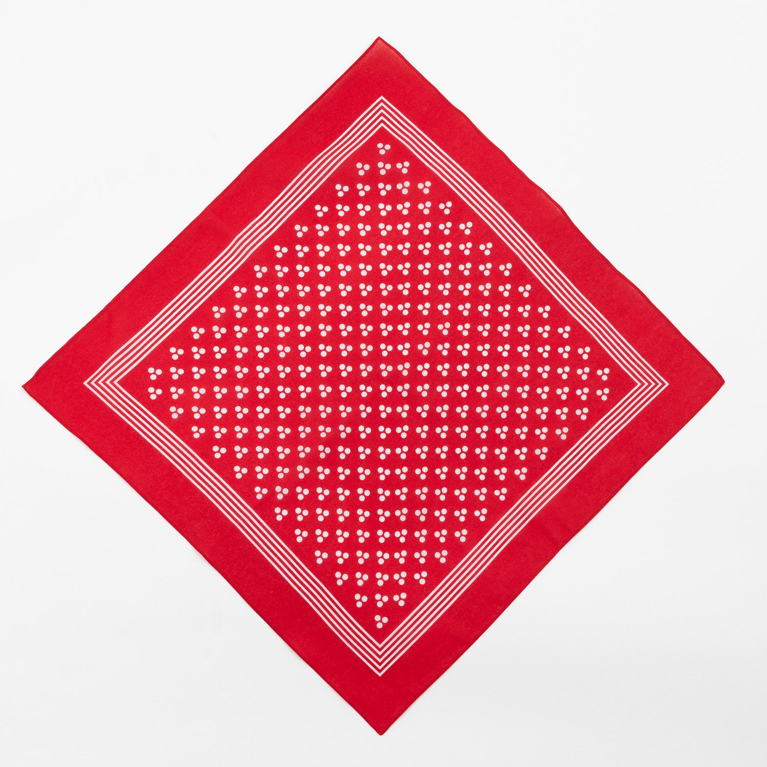 Red square spotted scarf