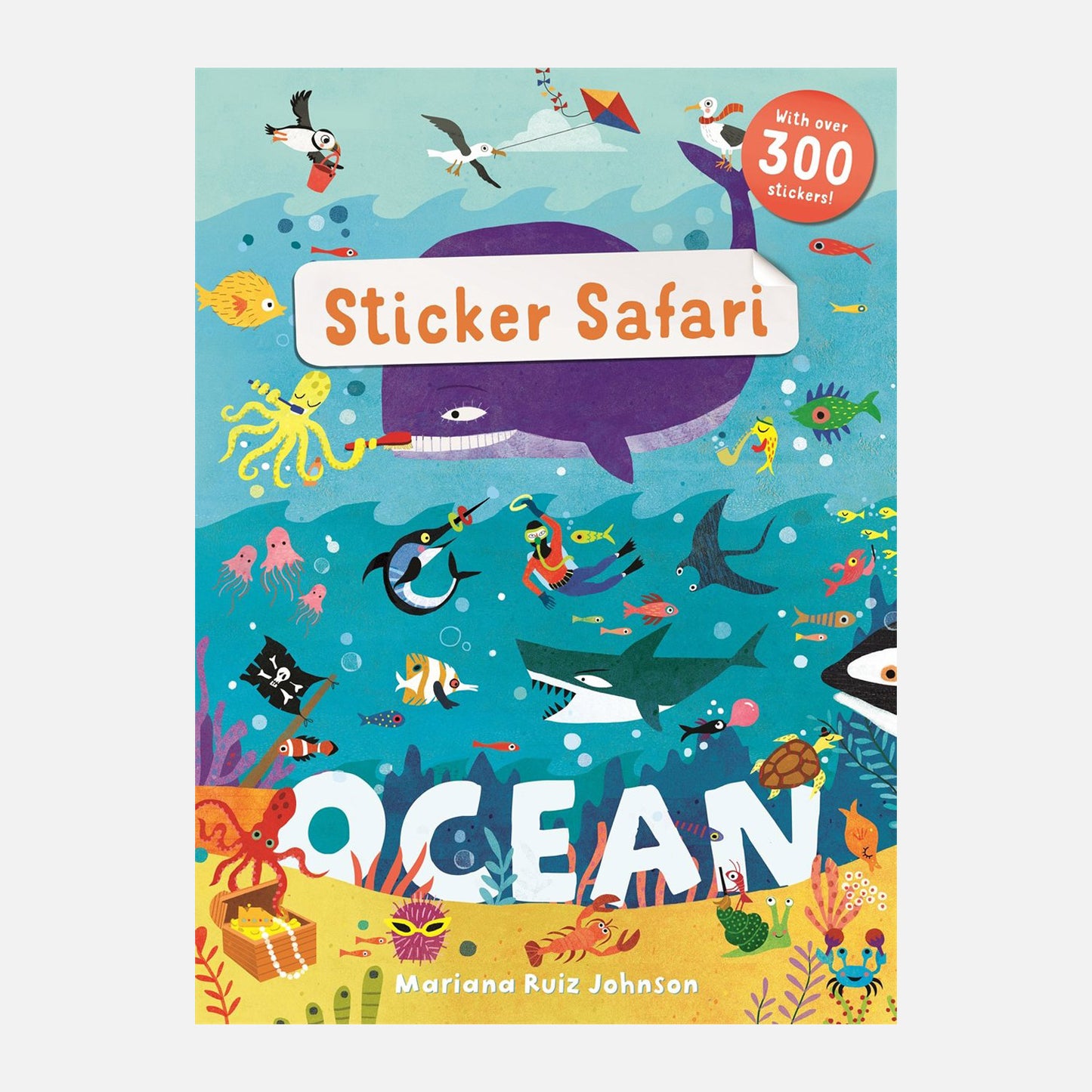 Sticker Safari Ocean book with over 300 stickers with under water scene on cover