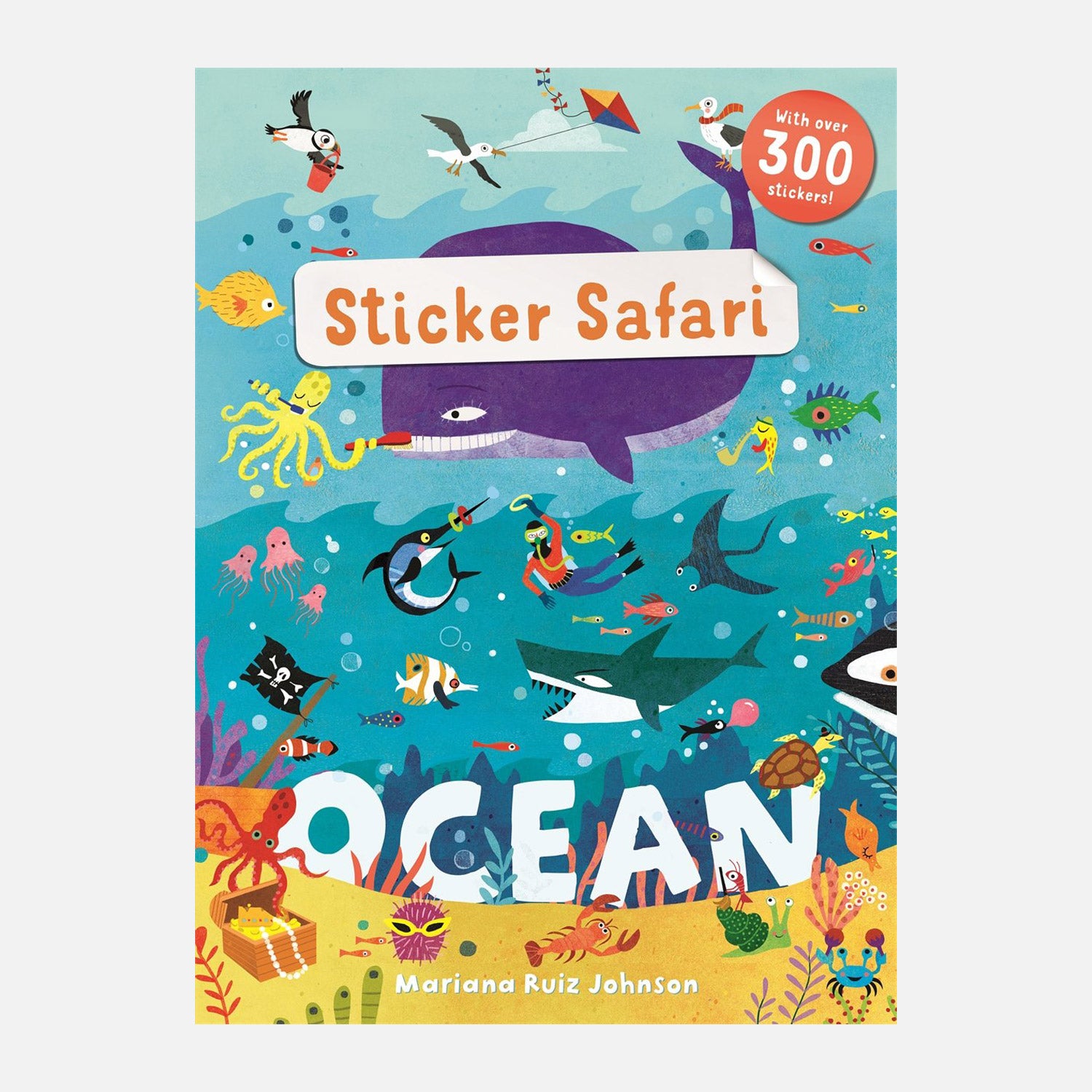 Sticker Safari Ocean book with over 300 stickers with under water scene on cover