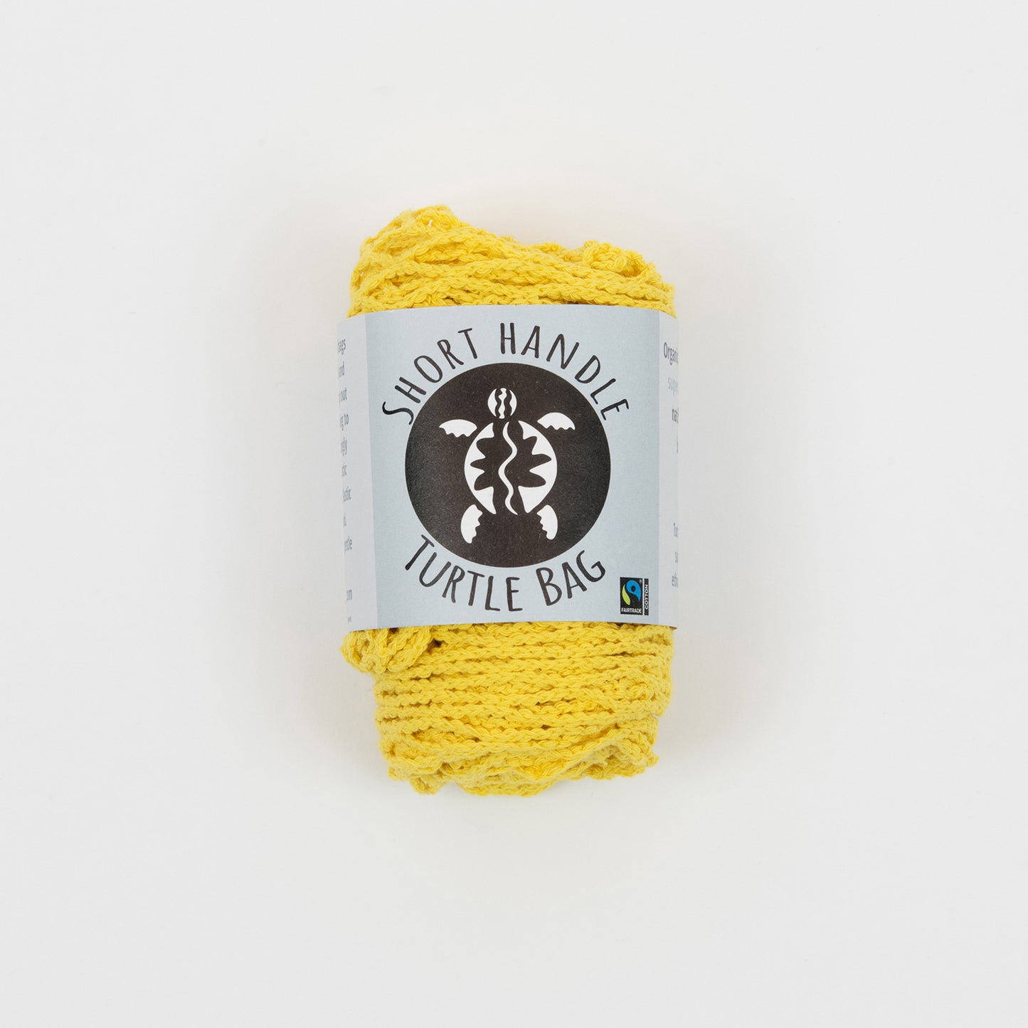 Yellow string bag in packaging