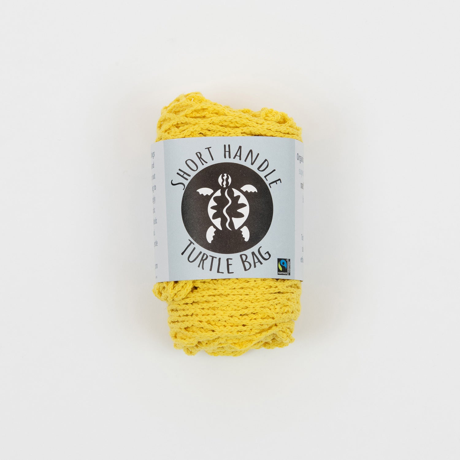 Yellow string bag in packaging