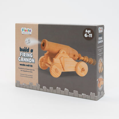 Build a Wooden Cannon Craft Kit. Ages 6-11. Complete wooden cannon creation firing a tiny canon ball.