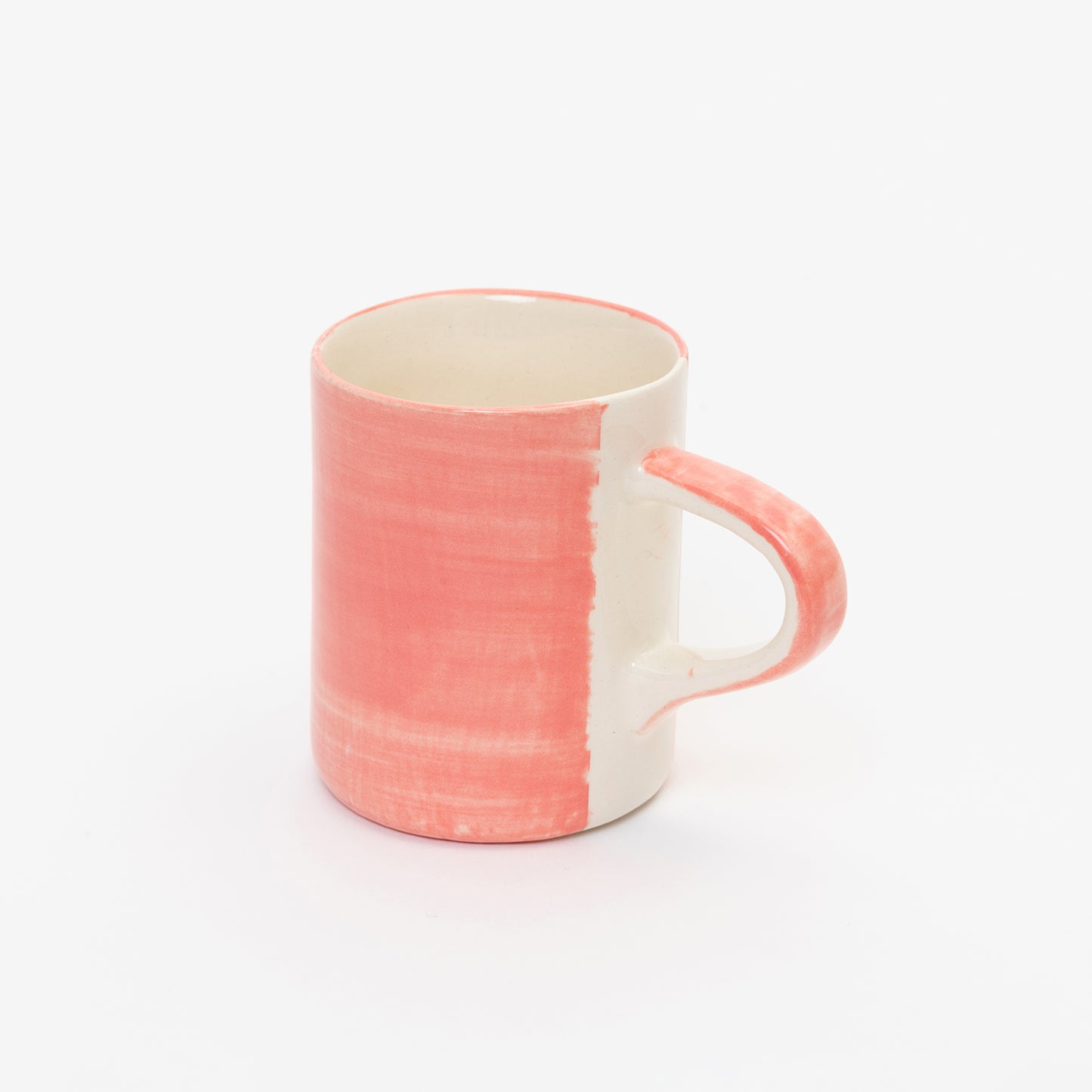 espresso cup with pink wash side shot