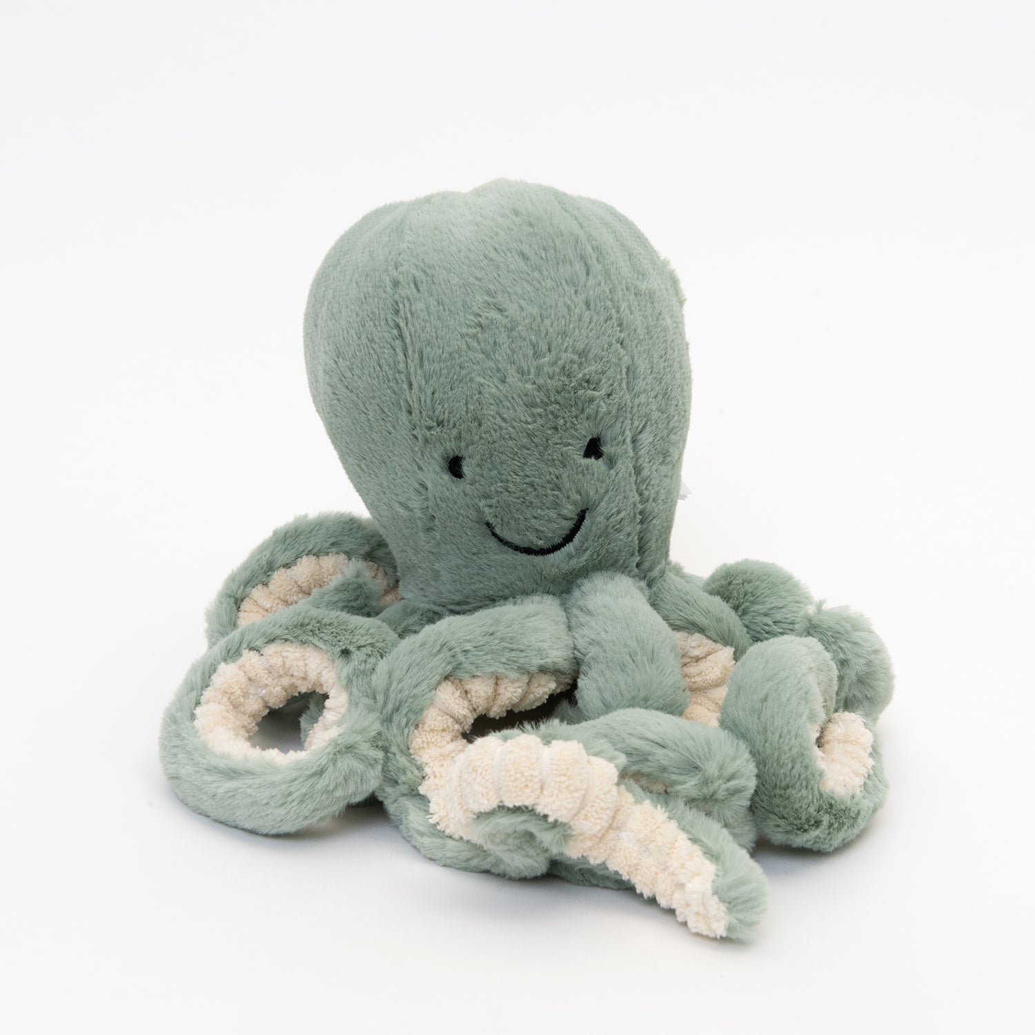 light green soft toy octopus with stretchy tentacles 