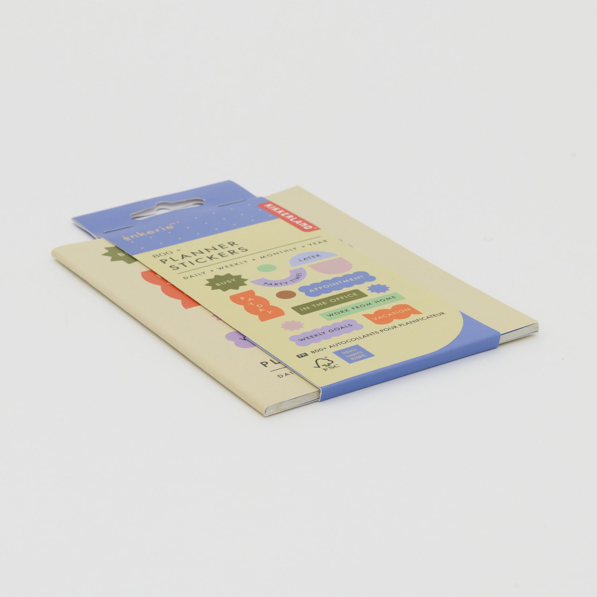 Three quarter length shot of planner sticker pad.